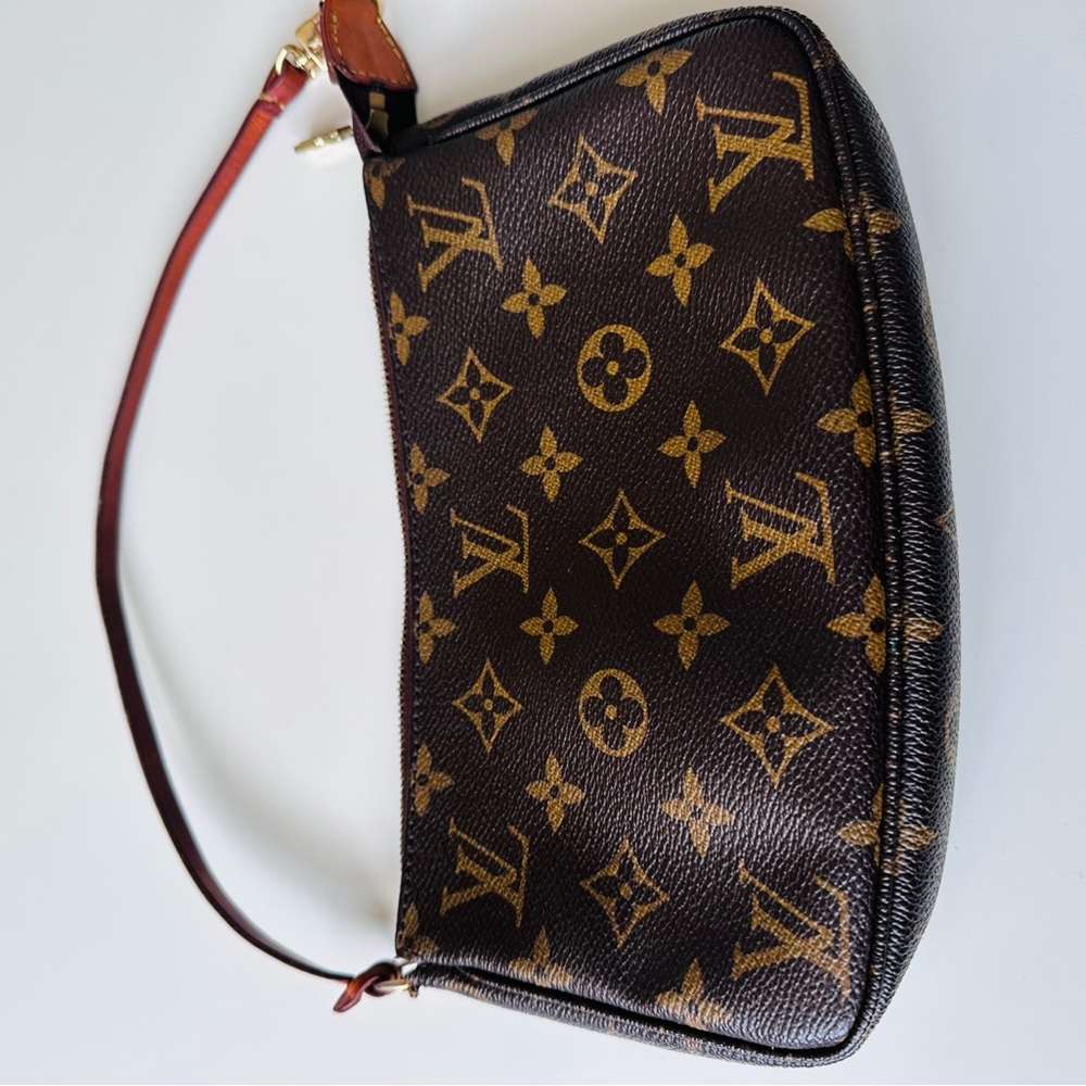 Louis Vuitton Brown Monogram Mini Pochette with Gold Hardware - Picture 7 of 16